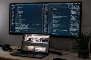 desk for dual monitors